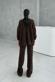 Yumuşak Dokulu Kahve Üçlü Takım SY-3380-Kahve