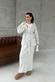 Gri Bolera Triko Etekli Takım SY-2919-Gri