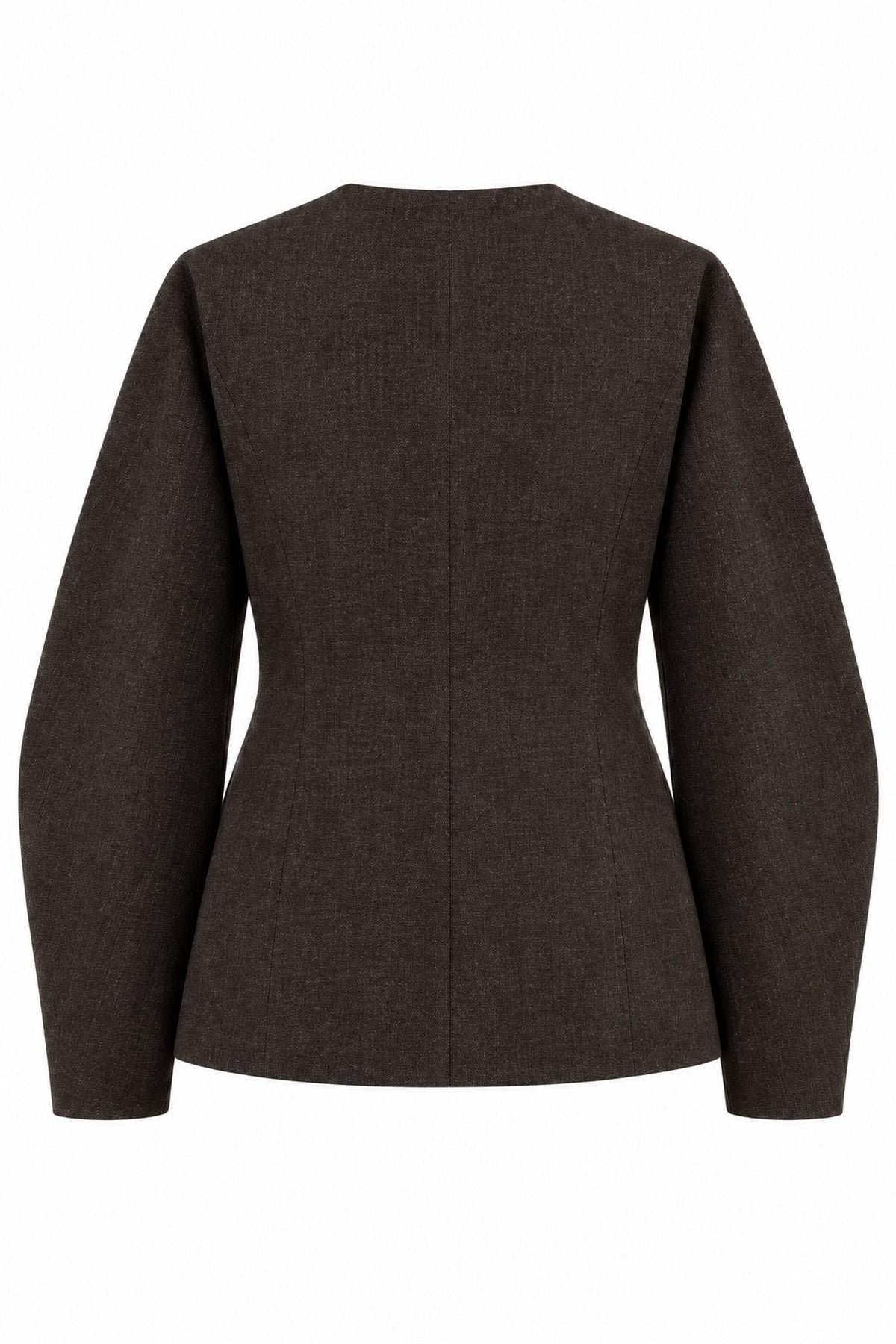 Kahverengi Balon Kol Blazer Ceket SY-3878-Kahverengi
