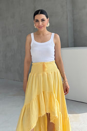 Beyaz Slim Fit Dar Kesim U Yaka Fitilli Atlet SY-3171-Beyaz