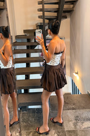 Royal Korse Balon Etek Takım SY-3715-Kahve