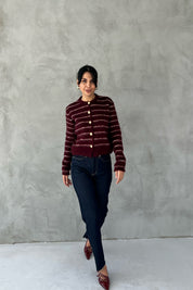 Lacivert Boy Fit Dikiş Detaylı Kesik Paça Jean SY-2476-Lacivert