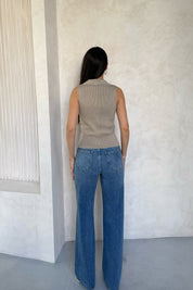 Bej Sya Polo Yaka Triko Yelek SY-3081-Bej