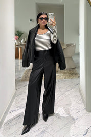 Deri Osso Siyah Regular Fit Pantolon SY-3869-Siyah