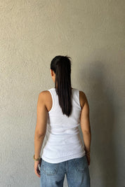 Beyaz Bisiklet Yaka  Sporcu Atlet SY-1761-Beyaz