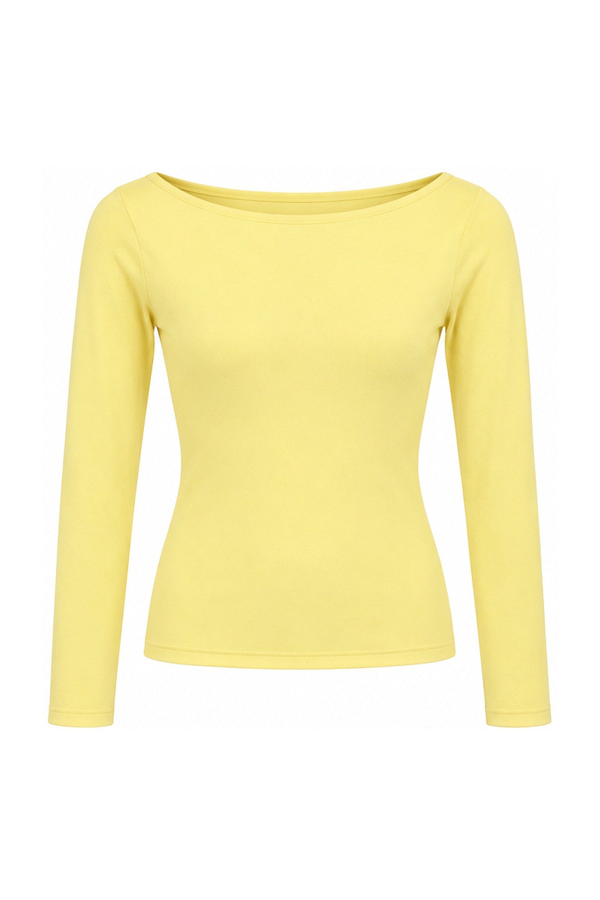 Kayık Yaka Tişört Sarı SY-3861-Sarı