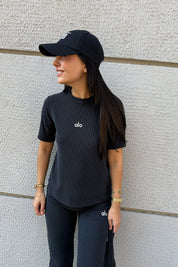 Siyah Modal T-Shirt İspanyol Paça Tayt Takım SY-3314-Siyah