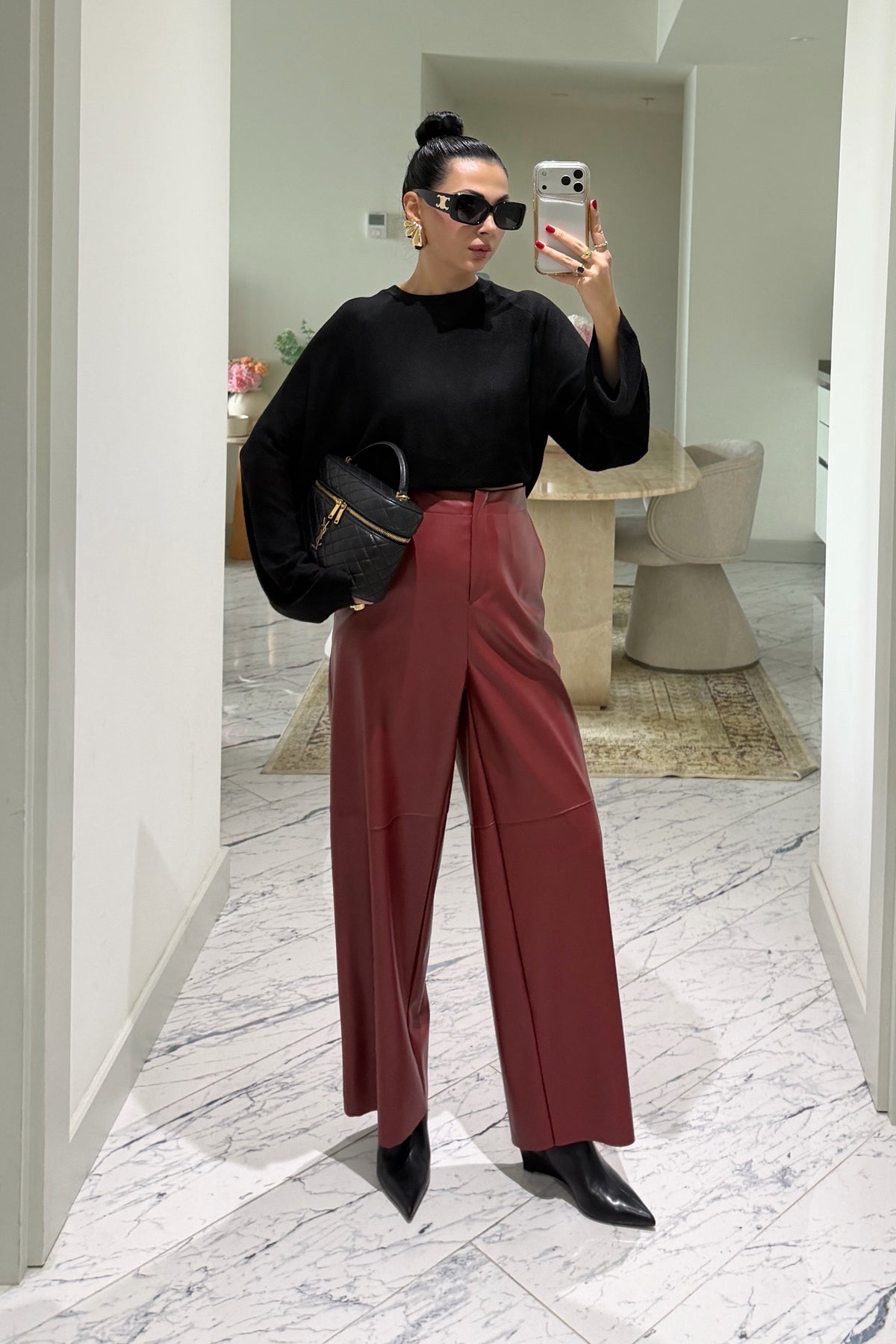 Deri Osso Açık Bordo Regular Fit Pantolon SY-3869-Açık Bordo