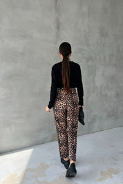 Leopar Desen Cepli Havuç Pantolon SY-2480-Leopar