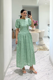 Brode Mint Yeşili Midi Santorini  Elbise SY-3660-Mint Yeşili