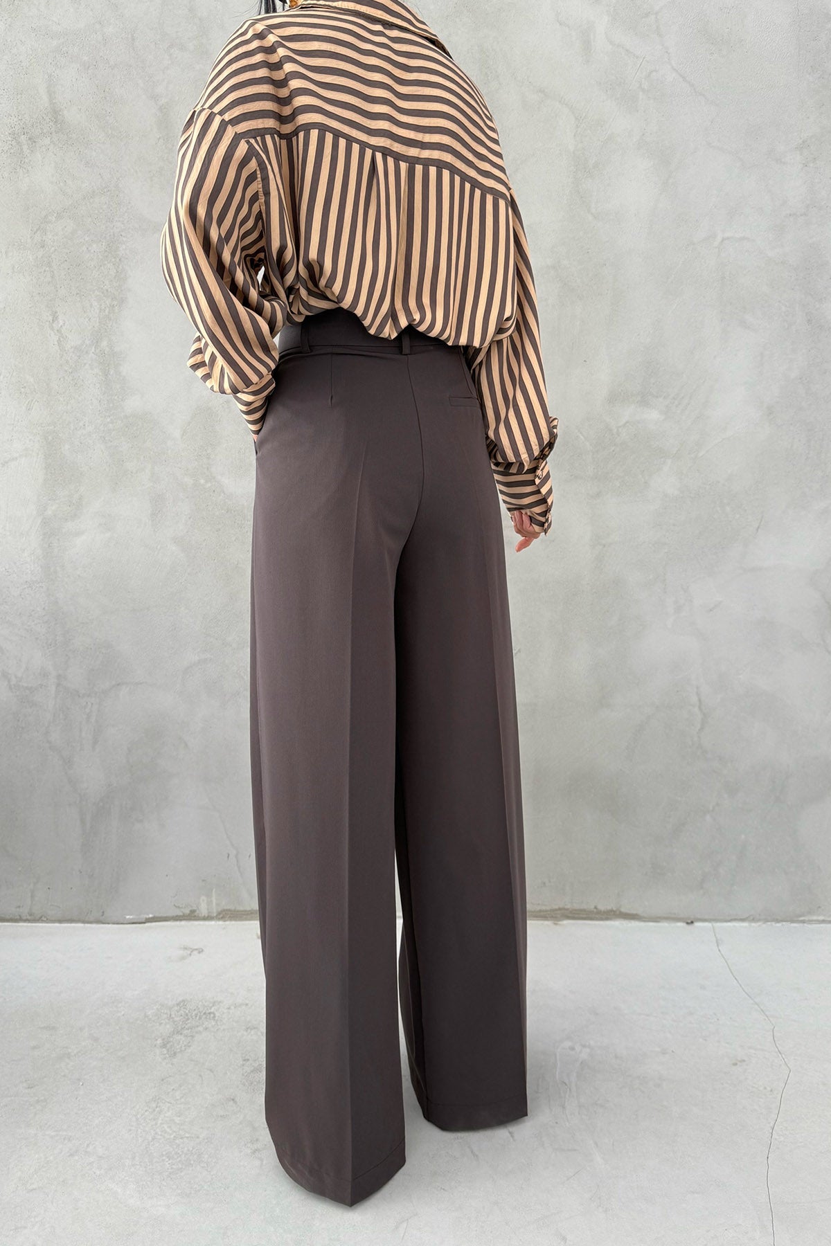 Koyu Kahve Premium Poliviskon Pantolon SY-3353-Koyu Kahve