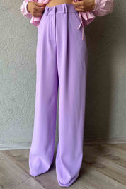 Lila Premium Palazzo Pantolon SY-1696-Lila