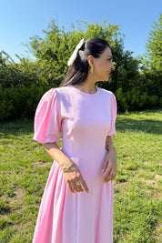 Pembe Girit Prenses Elbise SY-3178-Pembe