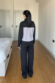 Siyah Blok Renkli Paraşüt Takım SY-2974-Siyah