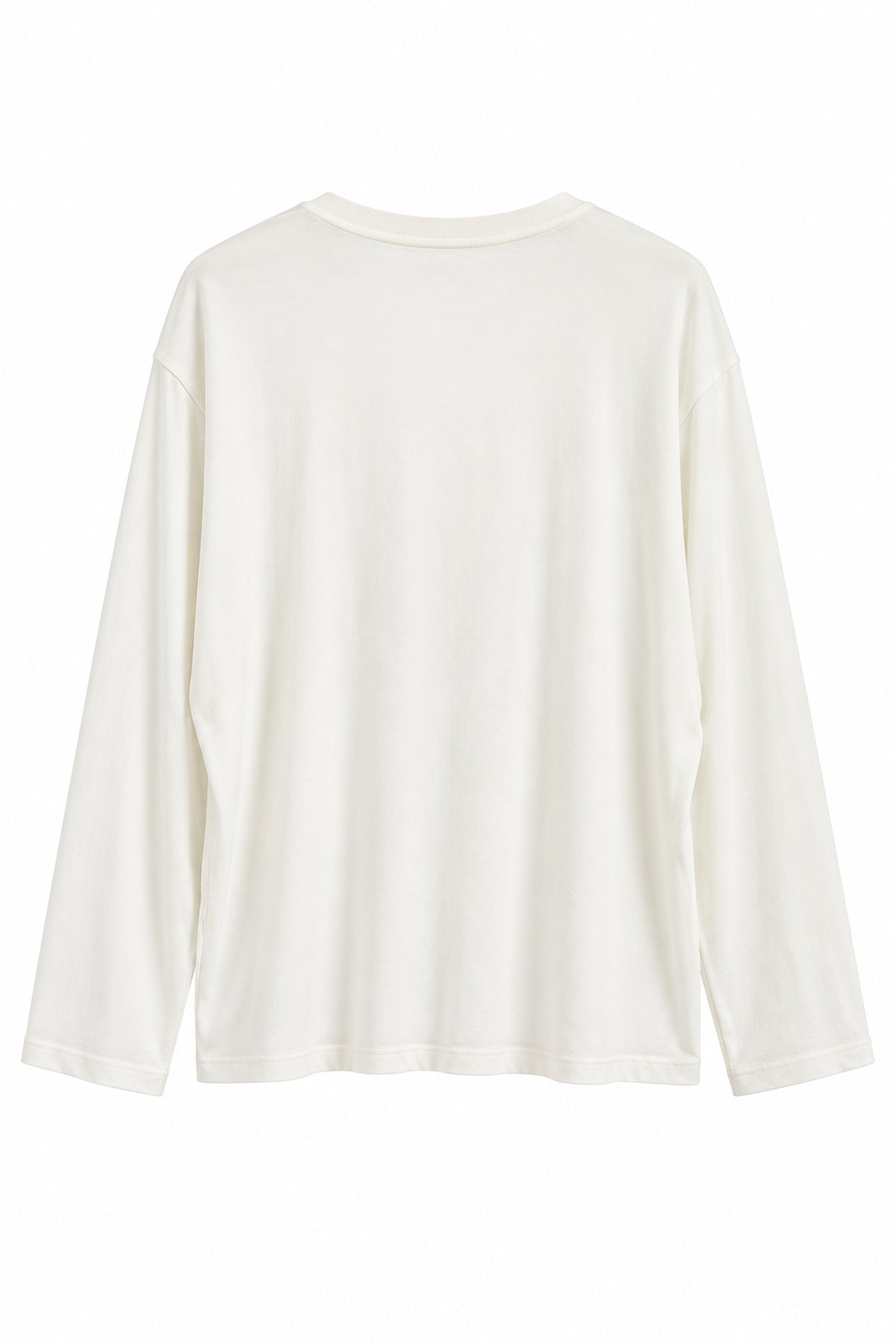 Ekru Bisiklet Yaka Oversize Basic Bluz SY-3899-Ekru