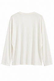 Ekru Bisiklet Yaka Oversize Basic Bluz SY-3899-Ekru