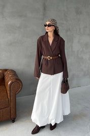 Kahve Premium Oversize Ceket SY-2427-Kahve