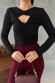 Siyah Pencere Detaylı Body SY-2913-Siyah