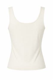 Ekru Kare Yaka Kalın Askılı Basic Bluz SY-3840-Ekru