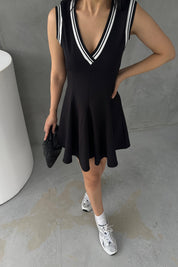 Siyah ZR Model Volanlı Mini Elbise SY-3030-Siyah