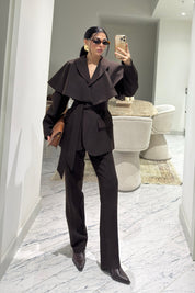 Kahverengi 3 Parçalı Blazer Takım SY-3604-Kahverengi