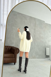 Ekru Yumoş 3'lü Etekli Takım SY-3441-Ekru