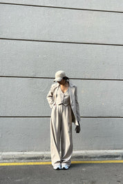 Bej Premium Palazzo Pantolon SY-2879-Bej