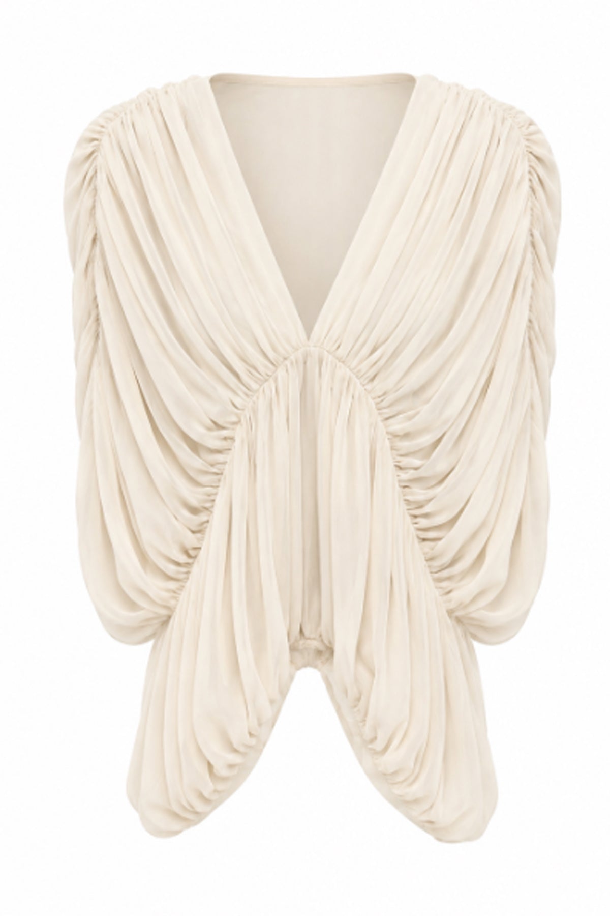 Drapeli Vizon Pinterest Şifon Bluz SY-3803-Vizon