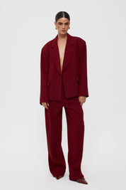 Vişne Çürüğü Premium Oversize Ceket SY-2427-Vişne Çürüğü