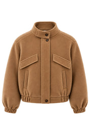 Camel İçi Astarlı Dik Yakalı Ceket SY-3925-Camel
