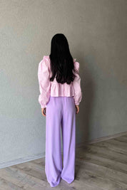Lila Premium Palazzo Pantolon SY-1696-Lila