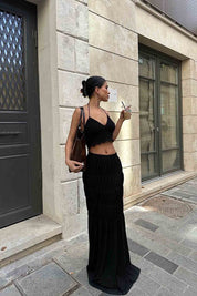 Siyah Kat Kat Gipeli Etek SY-1908-Siyah