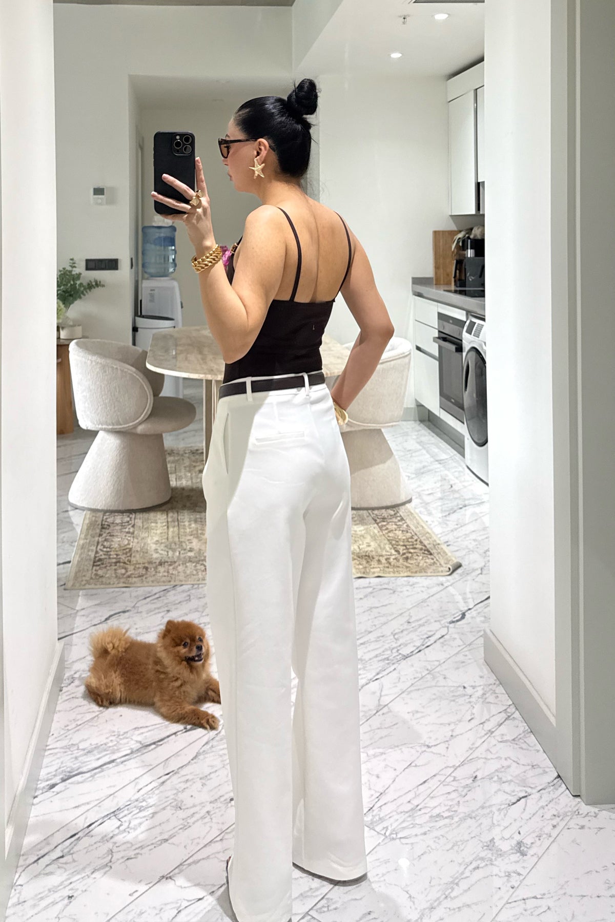 Ekru Bol Paça Premium Pantolon SY-3680-Ekru