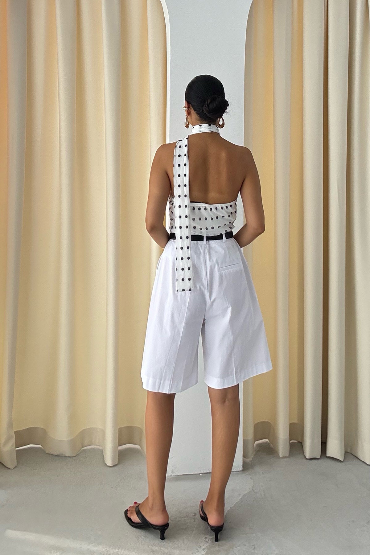 Beyaz Bermuda Şort SY-3301-Beyaz