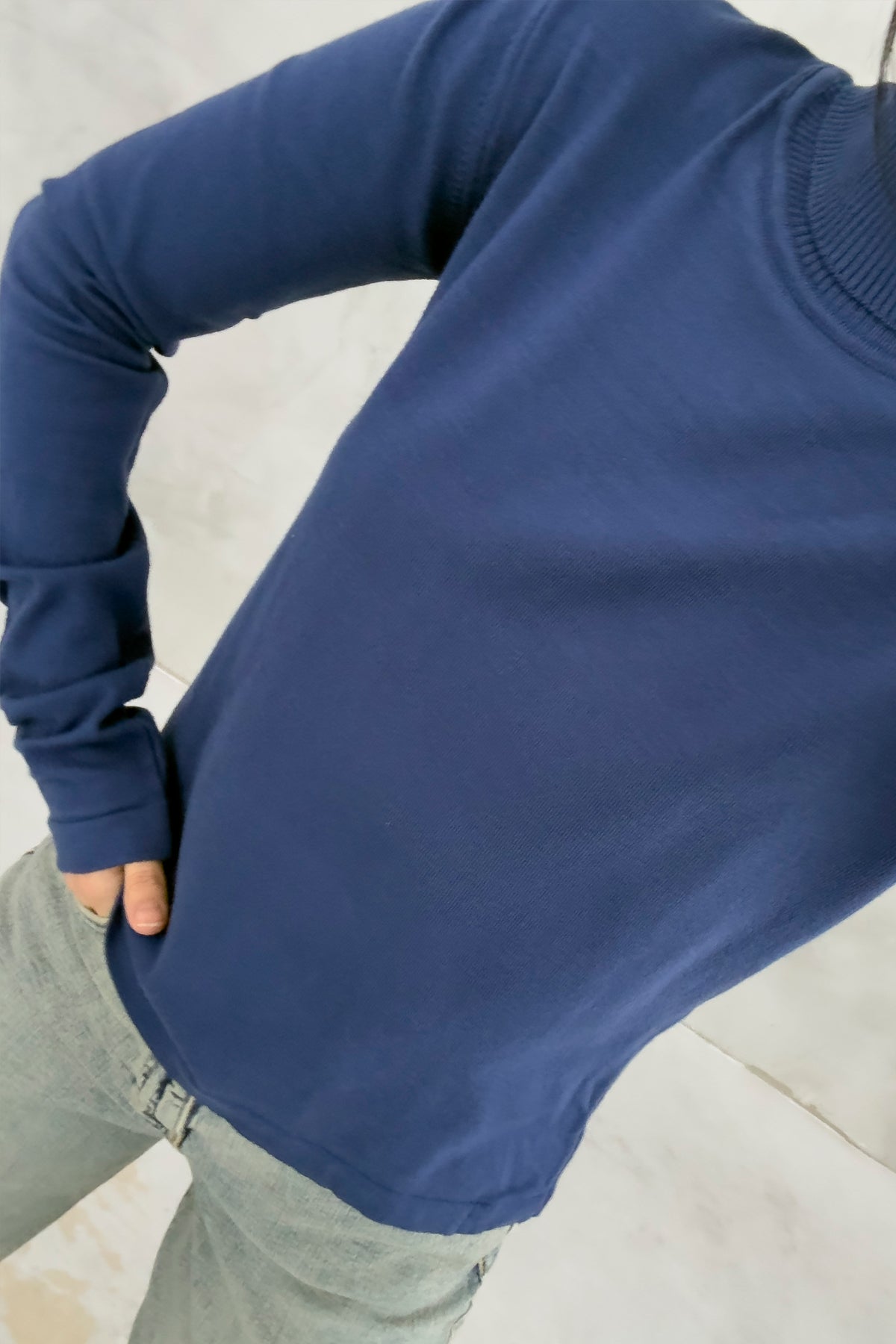 Mavi Kadın Balıkçı Yaka Kazak SY-3509-Mavi