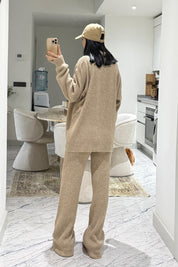 Sütlü Kahve Triko Takım SY-3566-Sütlü Kahve