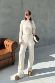 Taş Rengi Dokulu Bahar Basic Rahat Takım SY-2953-Taş