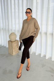 Kahve Kapri Pantolon SY-3347-Kahve