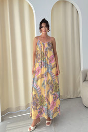 İp Askılı ZR Tasarım Çiçekli Elbise SY-3275-Çiçekli