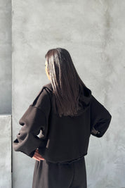 Siyah Pianosa Bol Paça Eşofman Hırka Takım SY-2693-Siyah