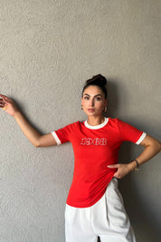 Turuncu 1968 Detaylı Marka Model Basic T-shırt SY-2069-Turuncu