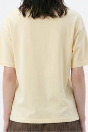 Sarı Capri Italy Baskılı Tişört SY-3762-Sarı