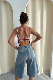 Mavi Şehir Boy Denim Şort SY-3264-Mavi