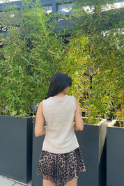 Bej Yırtmaçlı Triko Bluz SY-2459-Bej