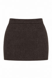 Kahve Mina Mini Etek SY-3879-Kahverengi