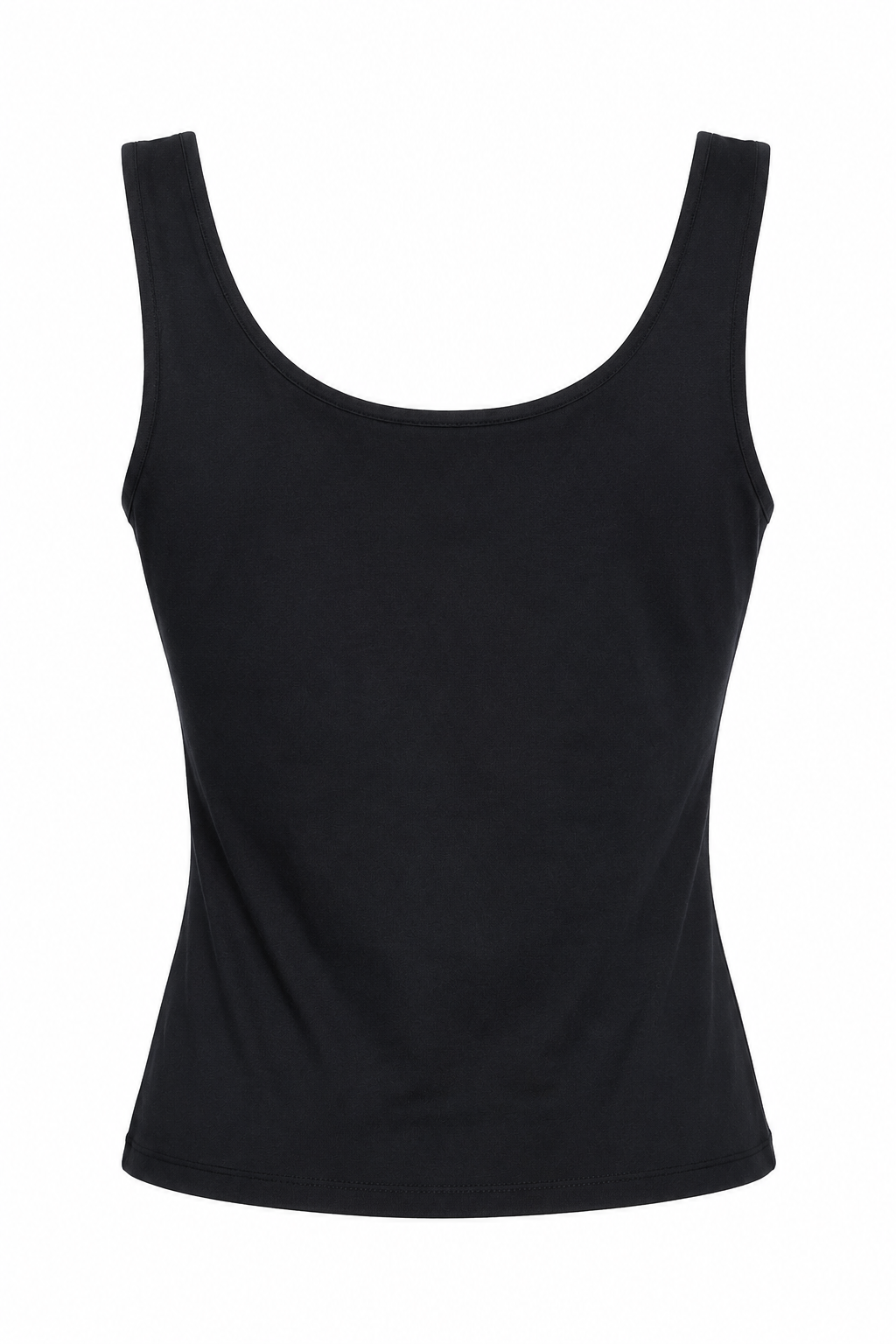 Siyah Kare Yaka Kalın Askılı Basic Bluz SY-3840-Siyah