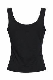 Siyah Kare Yaka Kalın Askılı Basic Bluz SY-3840-Siyah