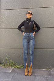 Siyah Balıkçı Yaka Basic Triko 2209218