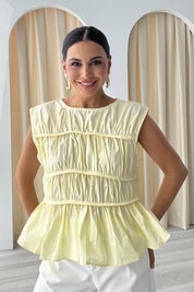 Sarı Tasarım Tulipa Bluz SY-3156-Sarı