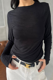 Siyah  Bisiklet Yaka Transparan Body SY-2907-Siyah